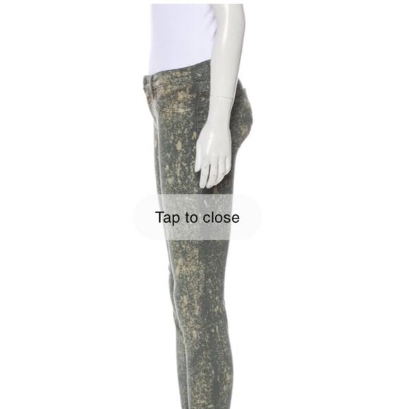 J brand mid rise skinny jean ankle pants splatter paint design sz 25 - Picture 4 of 8